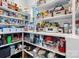 Organized walk-in pantry with shelving and ample storage for groceries and kitchen essentials at 867 Bellegray Rd, Clover, SC 29710