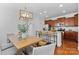 Open kitchen with a dining area that is bright with natural light at 10027 Juniper Trace Dr, Charlotte, NC 28277