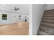 View of open concept living room and staircase at 103 Churchill Dr, Kings Mountain, NC 28086