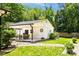 Backyard featuring a patio, seating area, well-manicured lawn, and lush landscaping at 106 Phifer St, Fort Mill, SC 29715