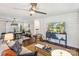 Open-concept living and dining area with dark wood floors and a stylish, comfortable aesthetic at 106 Phifer St, Fort Mill, SC 29715