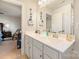 Bathroom with double sinks and a large mirror at 1708 Speartip Ln, Denver, NC 28037