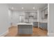 Spacious kitchen with an island and modern gray cabinets, perfect for culinary enthusiasts at 3020 Brooks Mill Ln, Wingate, NC 28174