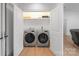 Convenient laundry room featuring side-by-side washer and dryer at 3020 Brooks Mill Ln, Wingate, NC 28174