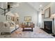 Spacious living area with fireplace, high ceilings and elegant decor at 3912 Grace Ct, Indian Trail, NC 28079