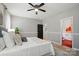 Cozy main bedroom with an ensuite bathroom and ample natural light at 3912 Grace Ct, Indian Trail, NC 28079