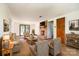 Cozy living room featuring a brick fireplace and comfortable seating arrangement at 4250 N Center St, Hickory, NC 28601