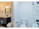Bathroom with vanity, toilet, mirror and shower at 5233 Great Wagon Rd, Charlotte, NC 28215