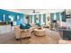Comfortable living room with stylish furniture, blue accents, and an entertainment area at 651 Melville Dr, Rock Hill, SC 29732