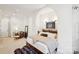 Cozy bedroom with an arched alcove, soft lighting, and serene ambiance at 9184 Greenwood Rd, Terrell, NC 28682