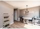 Bright dining area features modern lighting, wood flooring and stylish decor at 102 Brandywine Ne Dr # O-3, Conover, NC 28613