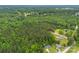 Aerial view of the property showcasing its private setting surrounded by dense trees and greenery at 103 Fleetwood Rd, York, SC 29745