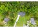 Aerial view of the property showing the home, surrounding trees, and long driveway at 103 Fleetwood Rd, York, SC 29745