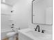 Bathroom with vanity, mirror, toilet, and shower/tub combo at 105 Churchill Dr, Kings Mountain, NC 28086