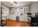 Functional kitchen featuring ample counter space, sleek appliances, and hardwood floors at 123 N Poston St, Shelby, NC 28150