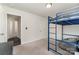 Bedroom with loft bed and gray carpet at 1405 Amberlight Cir, Salisbury, NC 28144
