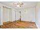 Spacious bedroom features hardwood floors and ceiling fan at 1435 W Ridge Rd, Salisbury, NC 28147