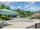 Community pool with shallow pool, ample seating, and covered picnic tables, perfect for Gathering enjoyment at 1533 Moss Creek Dr, Harrisburg, NC 28075
