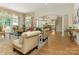 Spacious living room with hardwood floors, stylish furniture and an open layout with lots of natural light at 2516 Selwyn Ave, Charlotte, NC 28209