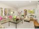View of a bright living room featuring a neutral color scheme, hardwood floors and tasteful decor at 2516 Selwyn Ave, Charlotte, NC 28209