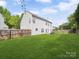 Expansive backyard with well-maintained lawn and wooden fence offers privacy and space at 3014 Robin Terry Ct, Charlotte, NC 28208