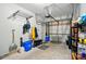 Organized garage featuring storage racks, shelving and ample space for parking and storage at 513 Pate Dr, Fort Mill, SC 29715