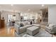 Spacious living area seamlessly connects to the kitchen and dining space at 5917 Bridger Ct, Charlotte, NC 28211