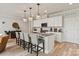 Gourmet kitchen with a large island, granite countertops, and stainless steel appliances at 602 Compass Dr, Denver, NC 28037