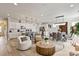 Open-concept living space with modern decor, a dining area, and a fully equipped kitchen at 602 Compass Dr, Denver, NC 28037