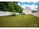 Spacious backyard with lush green grass and privacy fence, ideal for relaxation and entertaining at 7527 Finnigan Rd, Charlotte, NC 28215