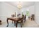 Dining room featuring wooden table and ornate chairs at 8217 Lansford Rd, Charlotte, NC 28277