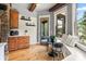 Cozy breakfast nook with a window seat, table, and access to outdoor space at 106 Kent Ct, Mooresville, NC 28117