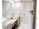Serene bathroom with double sink vanity, marble flooring, and modern fixtures at 111 Gordon Ave, Shelby, NC 28152