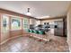 Bright kitchen and breakfast nook featuring an island with barstool seating and natural light at 121 Royalton Rd, Mooresville, NC 28115