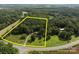 Aerial view of property with outlined boundary lines at 14415 Old Beatty Ford Rd, Gold Hill, NC 28071