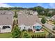 Bird's eye view featuring the home's backyard, patio area, and adjacent properties at 16034 Rushwick Dr, Huntersville, NC 28078