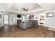 Spacious living room features a fireplace and hardwood floors at 1626 Riverglenn Ct, Rock Hill, SC 29732