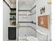 Modern bathroom with glass-enclosed shower, sleek vanity, and elegant tiling at 164 Twin Sisters Ln, Mooresville, NC 28117