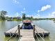A private boat dock on Lake Norman provides easy water access for boating and recreation at 164 Twin Sisters Ln, Mooresville, NC 28117