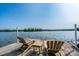 Private dock with lounge chairs offering stunning lake views at 258 Patterson'S Bridge None, New London, NC 28127