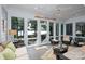 Enclosed sun room with picturesque lake views and an abundance of natural light from the many surrounding windows at 258 Patterson'S Bridge None, New London, NC 28127