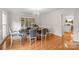 Dining room with hardwood floors, an elegant chandelier, and a decorative china cabinet at 2709 Wamath Dr, Charlotte, NC 28210