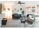 Spacious living room featuring a fireplace, with neutral carpet at 435 Riverwalk Nw Dv, Concord, NC 28027