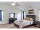 Comfortable main bedroom featuring carpet flooring and a large window for natural light at 435 Riverwalk Nw Dv, Concord, NC 28027