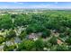 A high aerial view of the property featuring trees and other homes at 4562 Rockford Ct, Charlotte, NC 28209