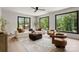 Modern living room filled with natural light, stylish furniture, and hardwood floors at 5432 Carmel Rd, Charlotte, NC 28210