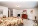 Spacious bedroom includes dresser, TV, ceiling fan, and two closets at 6038 Durango Way, Denver, NC 28037