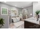 Luxurious bathroom featuring a soaking tub and glass-enclosed shower at 73 41St Nw Ave, Hickory, NC 28601