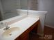 Bathroom showing countertop, sink, mirror, hardware and decor at 9139 Charminster Ct, Charlotte, NC 28269