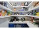 Well-organized pantry features open shelving and a mini beverage center for convenience at 1005 Exodus Ct, Monroe, NC 28110